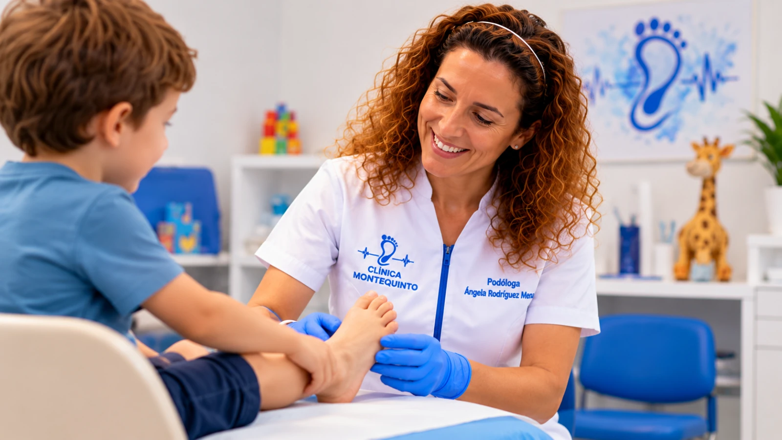 Atención de podología infantil en Clínica Montequinto